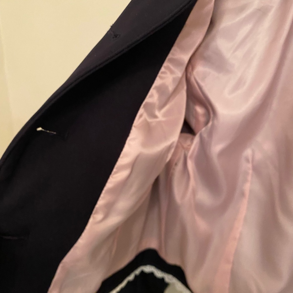Avec Les Filles Navy Blue Jacket with White Lace Edging New with Tags - Picture 2 of 7